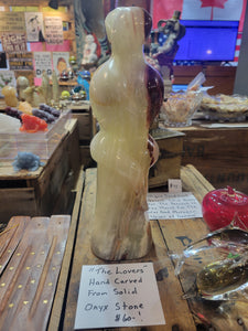 Gorgeous "The Lovers" Hand Carved in Solid Onyx Stone
