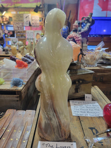 Gorgeous "The Lovers" Hand Carved in Solid Onyx Stone